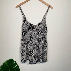 HONOLUA WAHINE Floral Romper Black & White Size Small